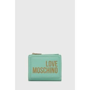Peněženka Love Moschino dámský, tyrkysová barva