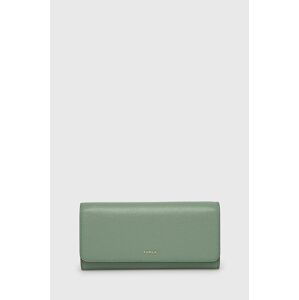 Kožená peněženka Furla dámská, zelená barva