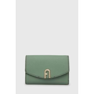 Kožená peněženka Furla dámský, zelená barva
