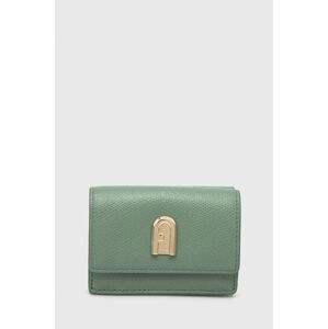 Kožená peněženka Furla dámská, zelená barva