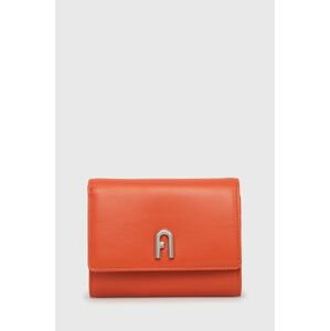 Kožená peněženka Furla dámský, oranžová barva