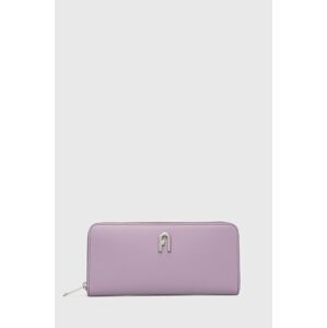 Kožená peněženka Furla dámský, fialová barva