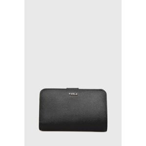 Kožená peněženka Furla dámský, černá barva