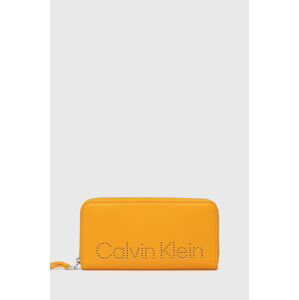 Peněženka Calvin Klein dámský, oranžová barva