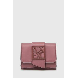 Peněženka Armani Exchange dámský, růžová barva