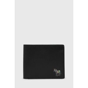 Kožená peněženka PS Paul Smith pánský, černá barva