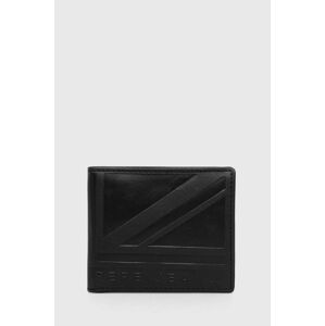 Kožená peněženka Pepe Jeans Mike Wallet pánský, černá barva
