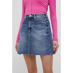 Džínová sukně Tommy Jeans mini, jednoduchý