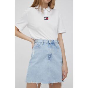 Džínová sukně Tommy Jeans Bf7013 mini, jednoduchý