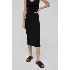 Sukně Calvin Klein černá barva, mini, pouzdrová