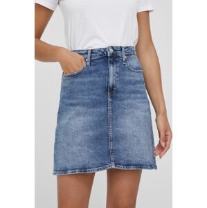 Džínová sukně Calvin Klein Jeans mini, jednoduchý
