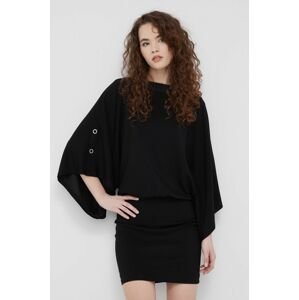 Šaty Armani Exchange černá barva, mini, přiléhavá