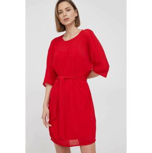 Šaty Armani Exchange červená barva, mini