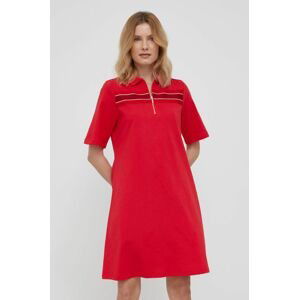 Bavlněné šaty Armani Exchange červená barva, mini, jednoduchý