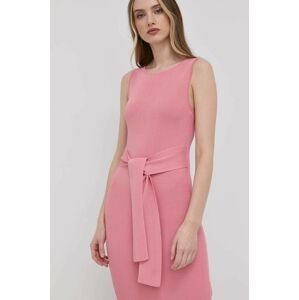 Šaty Guess růžová barva, mini, jednoduchý
