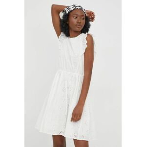 Bavlněné šaty Vero Moda bílá barva, mini