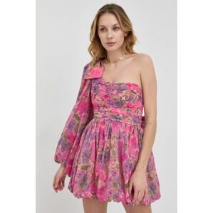 Šaty For Love & Lemons růžová barva, mini, áčkové