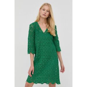 Šaty MAX&Co. zelená barva, mini, jednoduchý