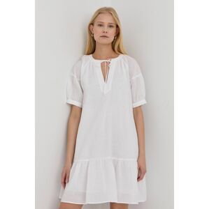 Šaty MAX&Co. bílá barva, mini, áčková