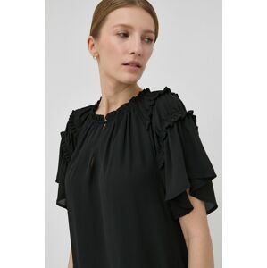 Šaty Bruuns Bazaar Camilla černá barva, mini, áčkové