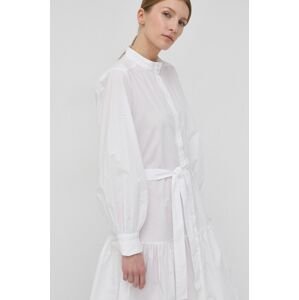 Bavlněné šaty Bruuns Bazaar Rosie Othilie bílá barva, mini, áčkové