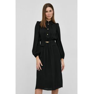 Šaty Elisabetta Franchi černá barva, mini, áčková