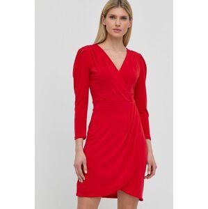 Šaty Morgan červená barva, mini, jednoduchý