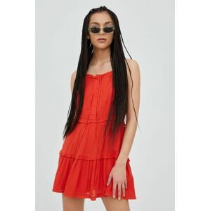 Šaty Superdry oranžová barva, mini