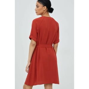 Šaty JDY červená barva, mini, oversize