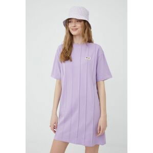 Šaty Fila fialová barva, mini, jednoduchý
