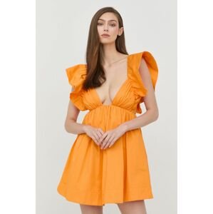 Šaty For Love & Lemons oranžová barva, mini