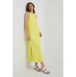 Šaty Calvin Klein žlutá barva, maxi