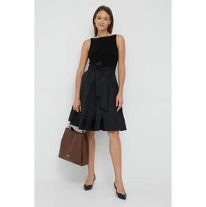 Šaty Lauren Ralph Lauren černá barva, mini