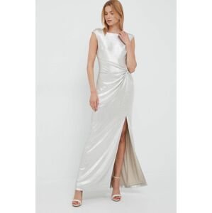 Šaty Lauren Ralph Lauren stříbrná barva, maxi