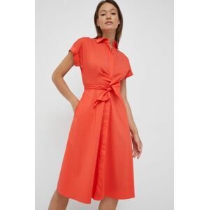 Šaty Lauren Ralph Lauren červená barva, mini