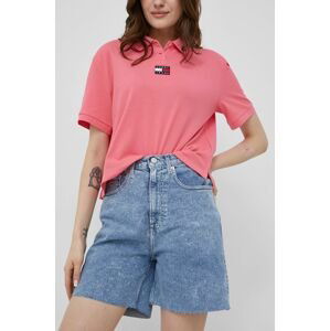 Džínové šortky Tommy Jeans Bf6131 dámské, , high waist