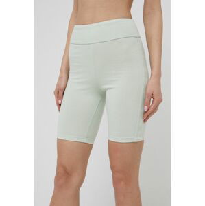 Kraťasy Guess dámské, zelená barva, s aplikací, high waist