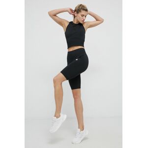 Kraťasy adidas dámské, černá barva, hladké, high waist