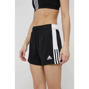 Tréninkové šortky adidas Performance HE7164 dámské, černá barva, s aplikací, high waist