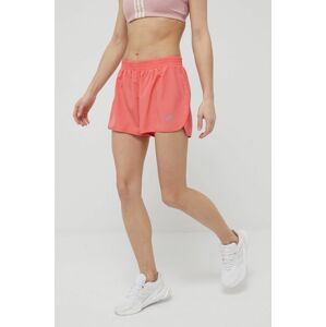 Běžecké šortky adidas Performance HH9200 dámské, růžová barva, hladké, medium waist