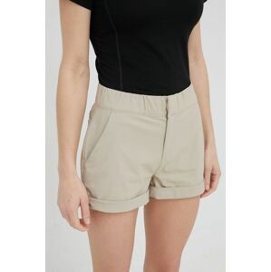 Outdoorové šortky Columbia Firwood Camp Ii béžová barva, medium waist