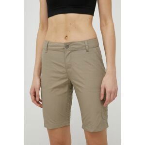 Outdoorové šortky Columbia Silver Ridge 2.0 dámské, zelená barva, hladké, medium waist