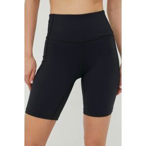 Tréninkové šortky Under Armour Meridian 1355914.001 dámské, černá barva, hladké, high waist