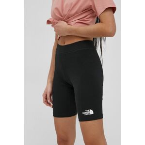 Kraťasy The North Face dámské, černá barva, s potiskem, high waist, NF0A7ZGJJK31