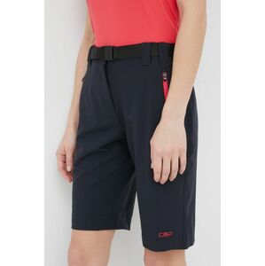 Outdoorové šortky CMP tmavomodrá barva, high waist