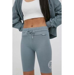 Kraťasy Ellesse dámské, zelená barva, s potiskem, high waist