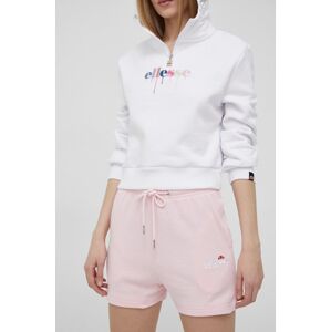 Kraťasy Ellesse dámské, růžová barva, s aplikací, high waist, SGM14190-GREYMA