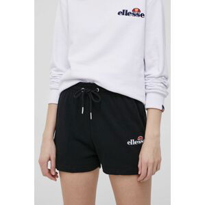 Kraťasy Ellesse dámské, černá barva, s aplikací, high waist, SGM14190-GREYMA