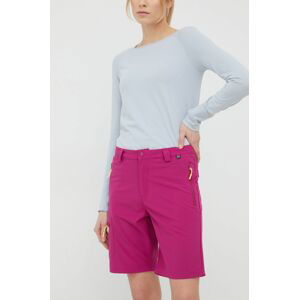 Outdoorové šortky Viking Sumatra růžová barva, high waist