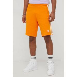 Bavlněné šortky adidas Originals Adicolor pánské, oranžová barva